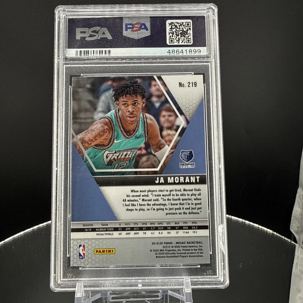 2019 Panini Mosaic Ja Morant RC Memphis Grizzlies PSA 9